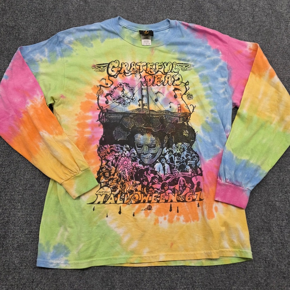 Grateful Dead Halloween 67 Tie Dye Long Sleeve Shirt Mens Large Dead Head 2019
